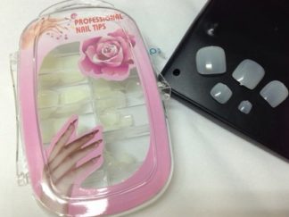 Uña Postiza Rosa para Pie 100pcs