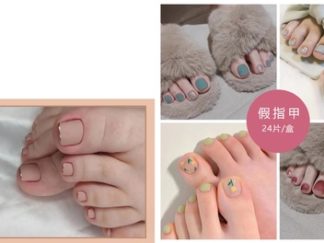 Uña Postiza para Pies serie F# varios diseños 24pcs