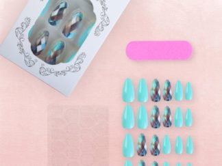 Uña Postiza tono Agua Verde 24pcs