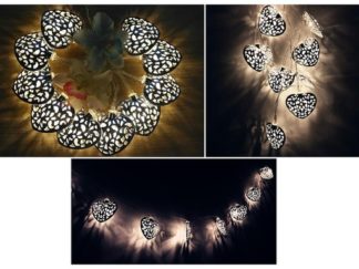 Velador en Tira Corazones