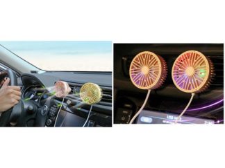 Ventilador para Vehículo con USB y Luz