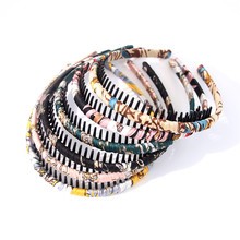 Vincha Fina Estampada con Dientes