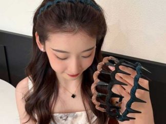 Vincha con Dientes Enrollada con Tela