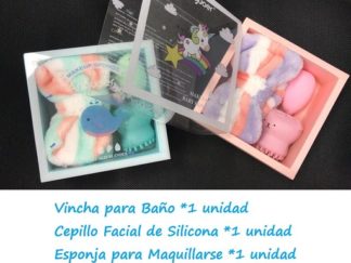 Vincha para Baño con Cepillo y Esponja ANGUOER 3pcs