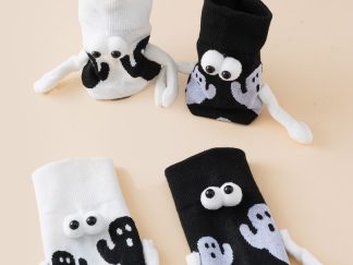 Medias Cortas con Imán y Ojitos Fantásmas