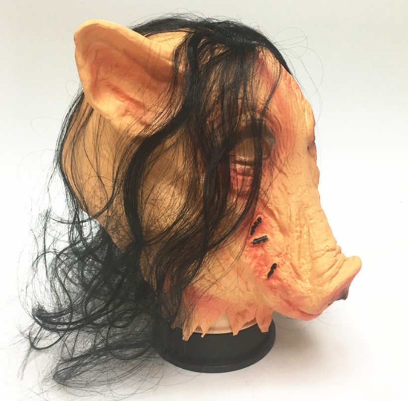 Utilería Halloween: Mascara de Látex Chancho