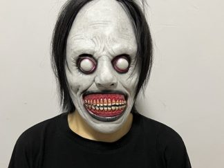 Accesorio para Disfraz: Mascara Látex Diablo Cara y Ojos Blancos