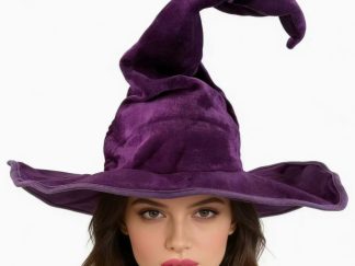 Accesorio para Disfraz: Sombrero Lila Torcido de Mago/Bruja