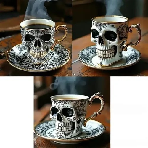 Decoración-Halloween: Taza Calavera