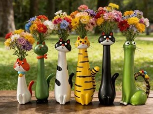 Decoración: Florero Gato Raro