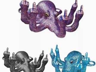Decoración: Pulpo con Dedo Medio Luminiscente