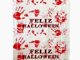 Decoración-Halloween: Cortina para Puerta Huella con Sangre 1*2m
