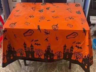 Decoración-Halloween: Mantel Desechable Anaranjado