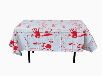 Decoración-Halloween: Mantel Desechable Huella con Sangre