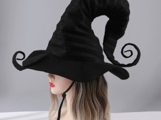 Accesorio para Disfraz: Sombrero Negro Retorcido Mago/Bruja