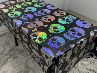 Decoración-Halloween: Mantel Desechable Calavera Láser