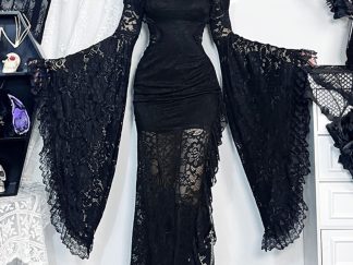 Ropa: Chal con Mangas Largas Amplias de Encaje (+)