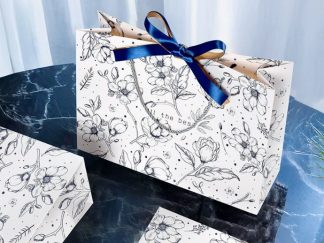 Bolsa para Regalo Fondo Blanco con Flores 36*12*25cm