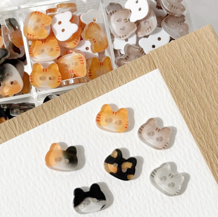 Botones Gatos 4pcs