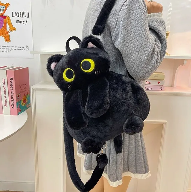 Mochila Muñeca Gato Negro