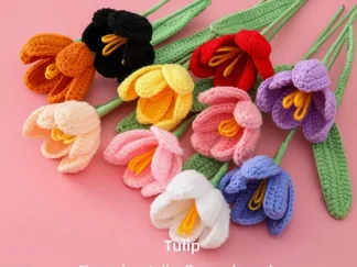 Decoración: Flor Tulipán de Lana