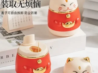 Utilería para Cocina: Repiente para Palillos Dental Maneki-neko