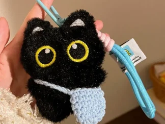 Colgante con Peluche de Gatito Negro