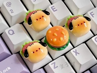 Pegatina para Teclado Cachorros y Hamburguesa 4pcs