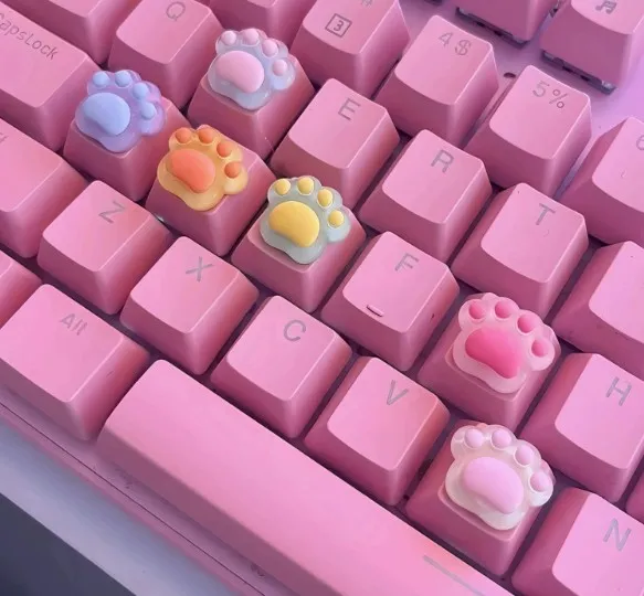 Pegatina para Teclado Huellas de Gato 6pcs